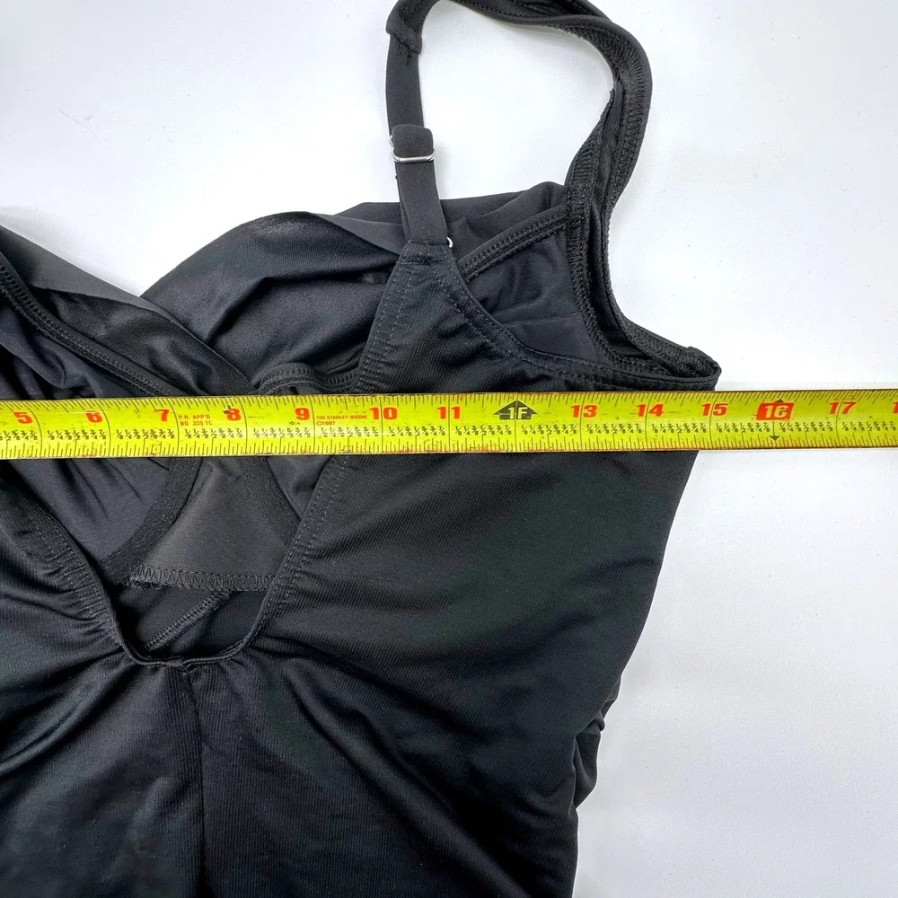 Miraclesuit Womens Black Underwire Ruched One Piece Swimsuit Size 12 New 451263